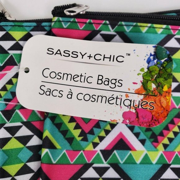 Sassy & Chic 2 Pc Beauty Bag Cosmetic Makeup Bag - Picture 4 of 9